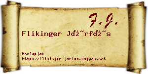Flikinger Járfás névjegykártya
